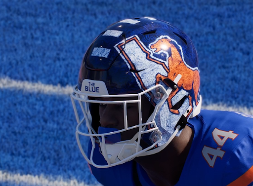 BroncoSportsFB's tweet photo. Your first look at the 40th Anniversary of The Blue helmet in the game 🔥🎮

Coming in early September to EA Sports CFB27 🗓️

#BleedBlue | #BuiltDifferent https://t.co/P4o1UCor8J