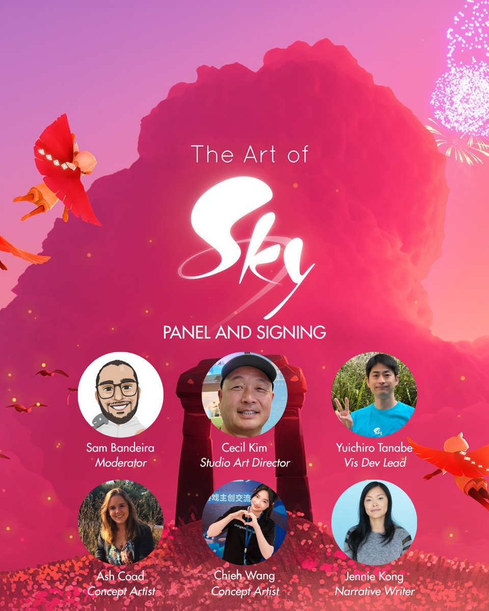 thatskygame's tweet photo. Three days out! 🕯️

The Art of Sky: Gratitude to Nesting panel and signing hits Gallery Nucleus this Saturday, August 29.

🚪 Doors at 1:30 PM PT, seating at 2:30

🧸 Limited quantities of thatskyshop merchandise and artbooks will be available for purchase from 1:30 PM to 4:30 PM PT

✨ Only 130 seats, so come early if you're holding a ticket

🖊️ No ticket? Walk-in signing queue opens at 5:00 PM and closes at 6:00

https://t.co/ZVv3XlJdqA