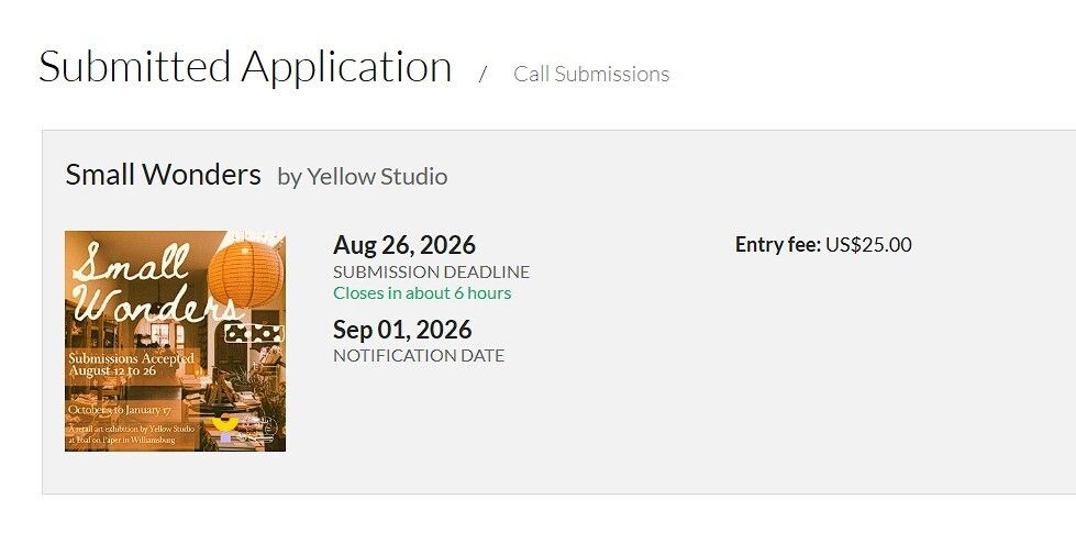floresartstudio's tweet photo. Today I completed my application for the artist open call by @yellowstudiony and @loafonpaperny  and the theme is "Small Wonders", I am so excited. 

The next 2 images are my artworks I submitted

#loafonpaper #artistopencall #artistopportunity #artistsubmission https://t.co/RzdeYGB5fr