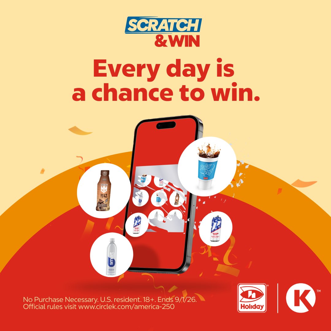 HolidayStations's tweet photo. ⏳ Time's running out!

There's still time to play Scratch &amp; Win for daily prizes, weekly gift cards &amp; a shot at $10,000.

Play here:
https://t.co/nqznxrHYqY https://t.co/MuUj4FBA68