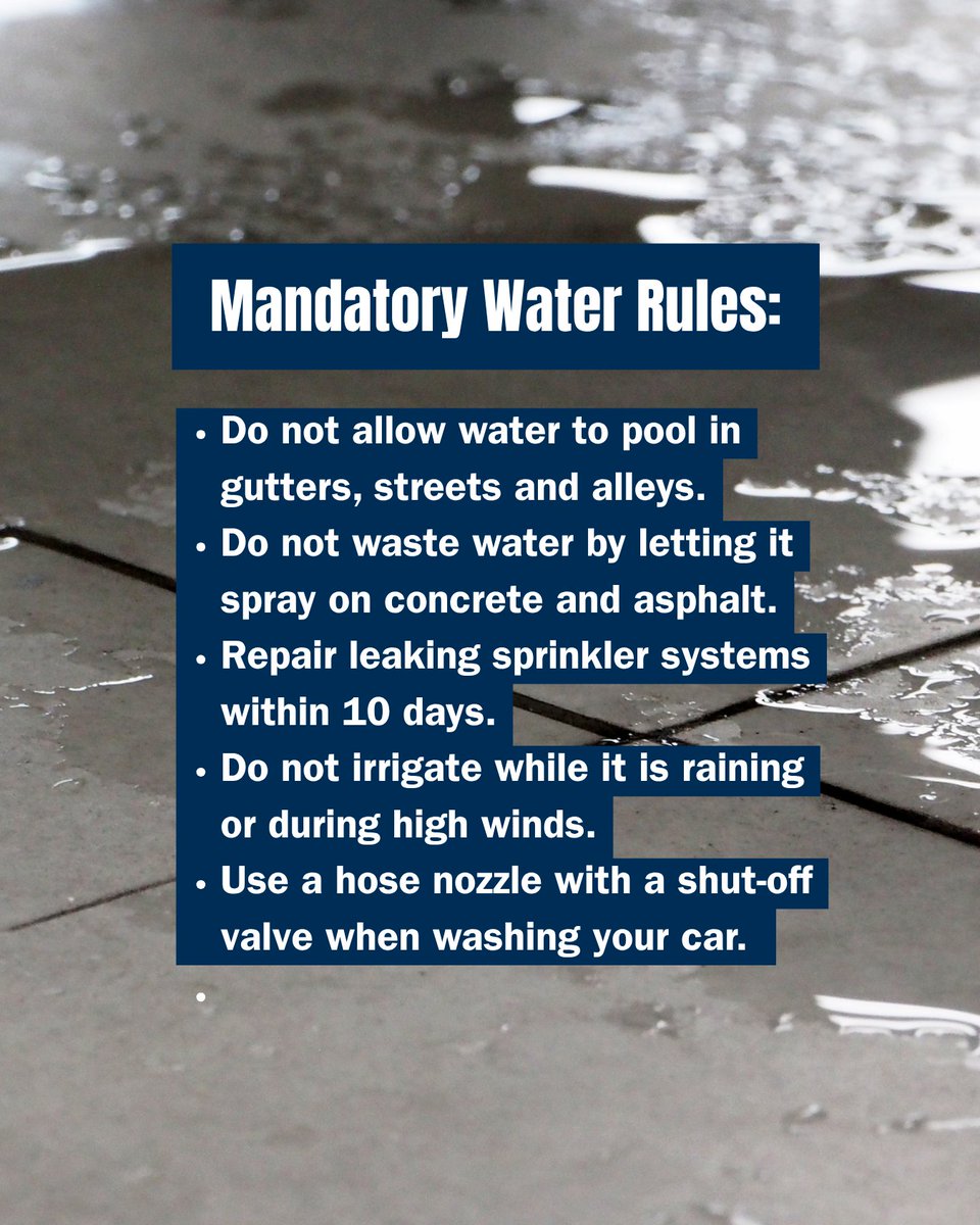 CityofDenver's tweet photo. Important update to watering rules for @DenverWater customers! To report water waste, visit https://t.co/1sBItjA26t or call 303-893-2444. https://t.co/n5Ava016g4