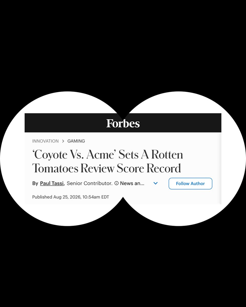 ketchupent's tweet photo. THIS FRIDAY! See for yourself why Coyote vs. ACME has the highest RT score of any animated film this year. https://t.co/ywIEAaoUDy