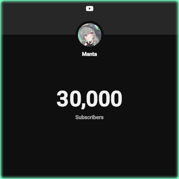 MantaVT's tweet photo. If you told me last month I'd get 30k subs on YouTube, and 20k on Twitch I would ask you who your drug dealer was because you be on some fine shit

But yeah here we are ladies and gentlemen! GOLDEN PLAY BUTTON SOON!? Thank you so much for the overwhelming support, truly 💚💚💚 https://t.co/klH3wf58bO