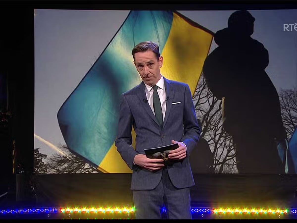 dlLambo's tweet photo. Hundreds of millions in Irish taxpayer money✅ 

RTÈ studio sets for them✅ 

Government buildings lit up✅ 

Blanket advertising across the country of their flag - no disclosure of who paid✅ 

And UKRAINE supports a war criminal and nation committing G.

We've been conned. https://t.co/1dc7ECfe8u