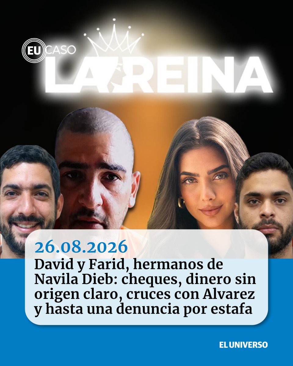 eluniversocom's tweet photo. David y Farid, hermanos de Navila Dieb: cheques, dinero sin origen claro, cruces con #AquilesAlvarez y hasta una denuncia por estafa https://t.co/uXmq72KnXO https://t.co/3BMKdfQiDe