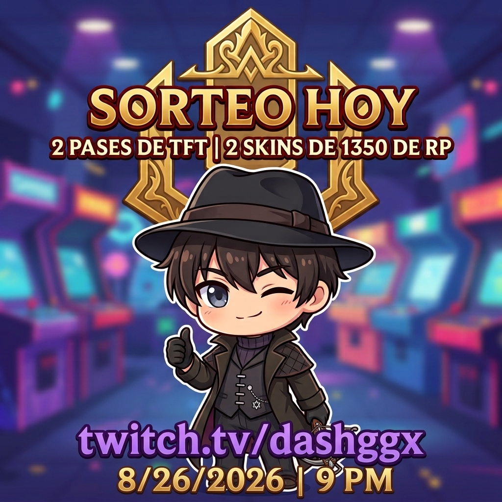 Dash_GGx's tweet photo. ¡Gran sorteo el día de hoy para inaugurar la nueva season de TFT! 

Para participar:

❤️ Dale like a esta publicación.
🔁 Haz retweet.
👾 Dale follow al canal. https://t.co/UJ72b3BDkR
