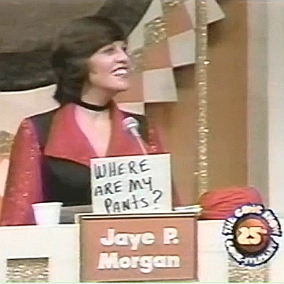 BurstUpdates's tweet photo. OUTRAGEOUS GONG SHOW JUDGE PASSED AWAY AT 94

Yahoo: "Jaye P. Morgan, the singer, actor, nightclub star and, perhaps most famously to fans of '70s game shows, the outrageously risqué panelist on Chuck Barris' The Gong Show, died of natural causes Monday, August 24, her family announced."

#JayePMorgan, #GongShow,