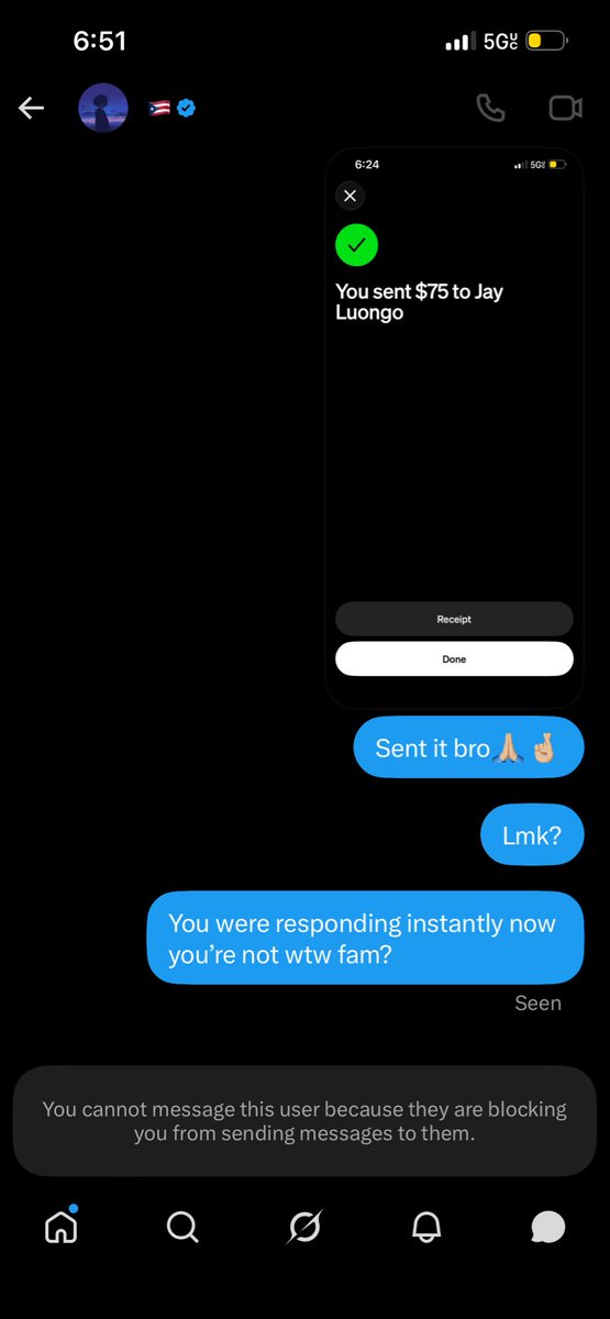 EricParlayz's tweet photo. @ _fusionss is a scammer. Claims to do bo2 unlock all, nba 2k27 vc half off. Do not interact with this guy I got scammed $75. #nba2k #2k27 #bo2 #bo2ps5 #NBA2K27Gameplay #nba2k27 https://t.co/1a37Q03ux4