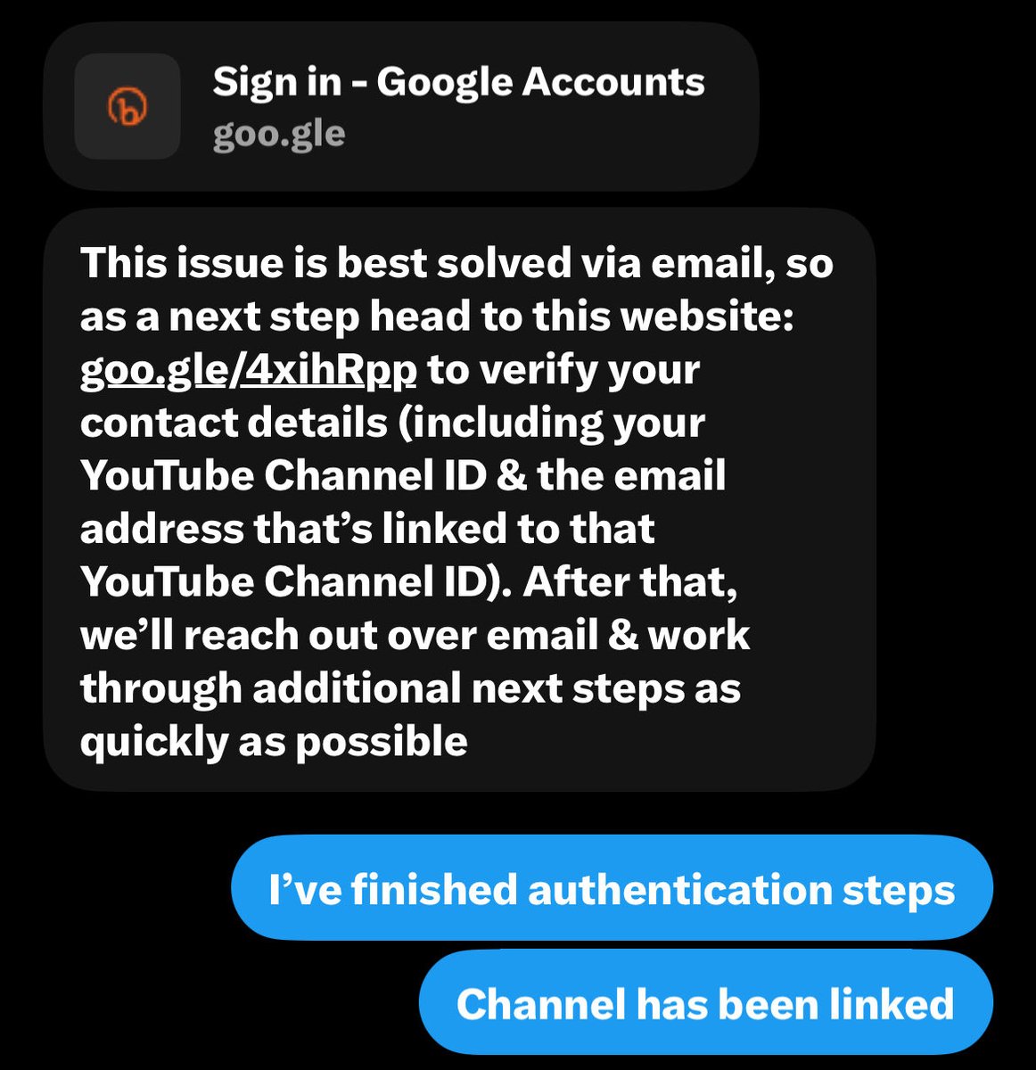 xlrims's tweet photo. This is the message I’ve received from  @TeamYouTube after constant hounding for the past 16 days, I’ve been demonetized for almost a month now and have gotten no REAL answers despite appealing and making a video appeal ALL to NO AVAIL. At this point I’m close to giving up https://t.co/4D4ZpPzujf