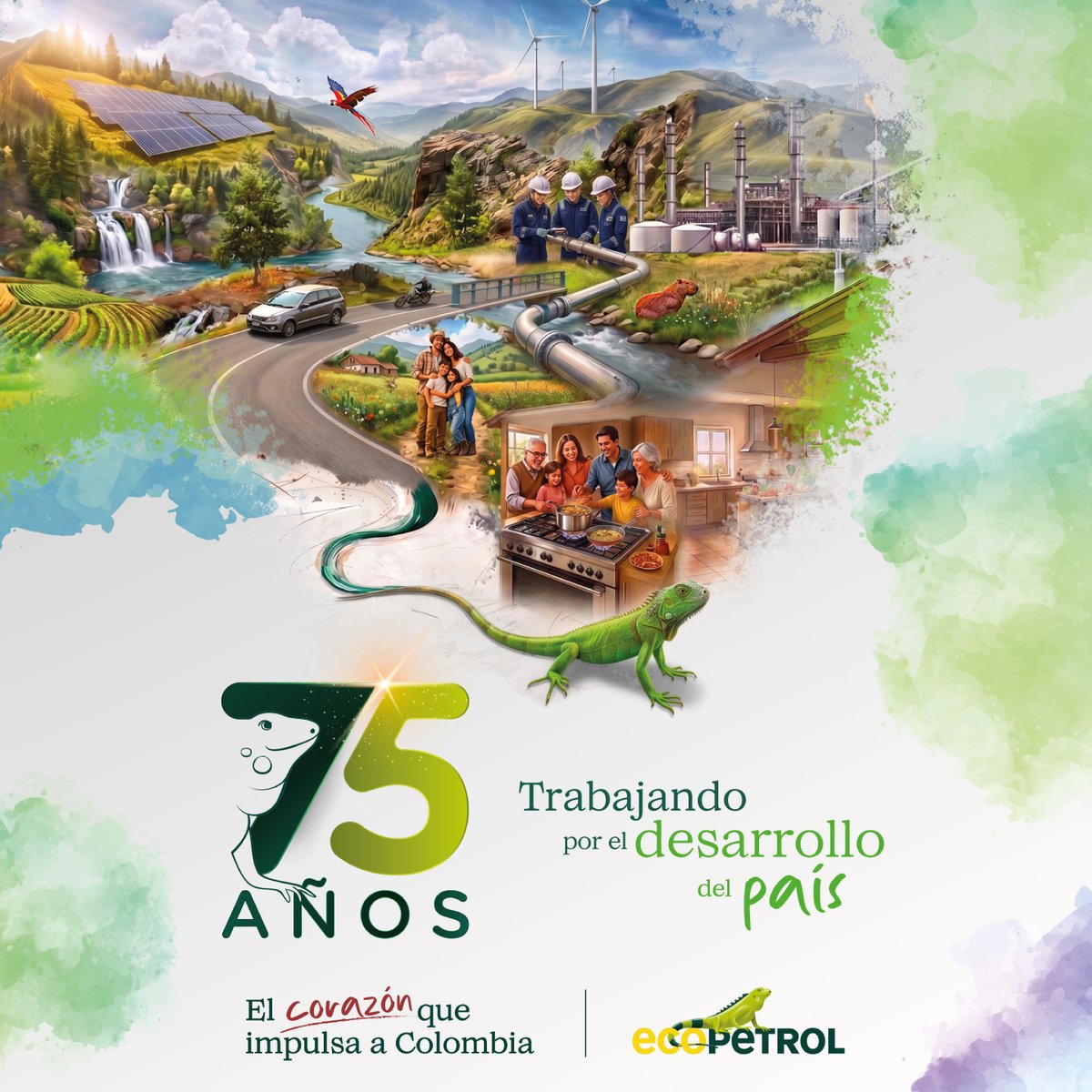ECOPETROL_SA's tweet photo. Hablar de Ecopetrol es hablar de nuestra gente. Con su conocimiento, esfuerzo y vocación, han construido una compañía que evoluciona. ¡Hoy, cuando cumplimos 75 años, tú continúas escribiendo esta historia! https://t.co/z6ZZADDtB5