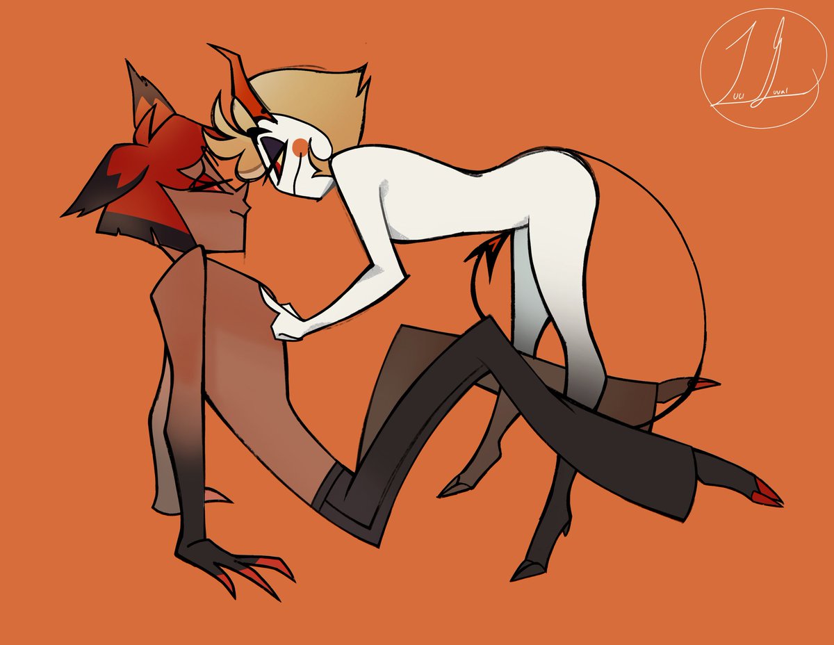 luciluval's tweet photo. Teasing or seducing…? Why not both🔥❤️

#radioapple #HazbinHotel #HazbinHotelFanart https://t.co/wZPdt0L9J7