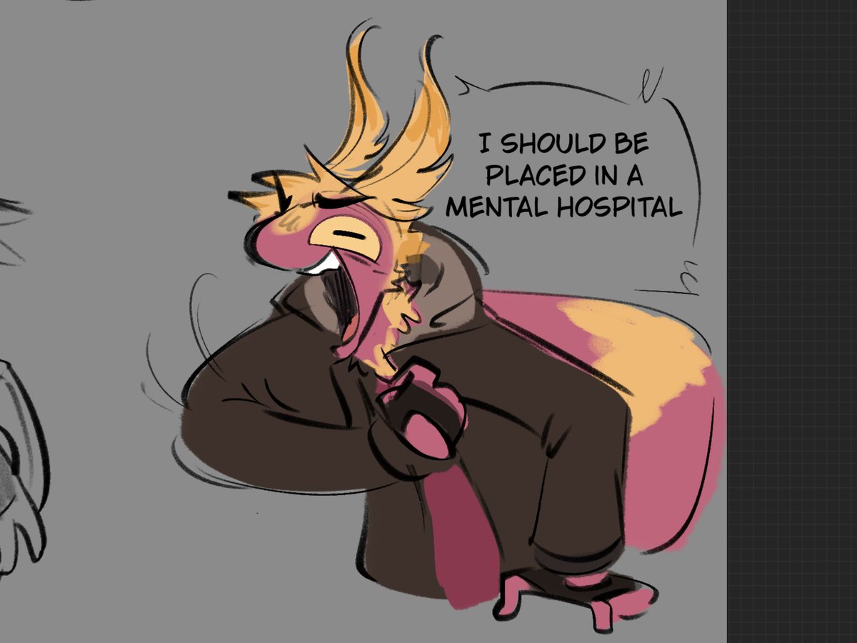 chaotic_hazel's tweet photo. Take your meds kids or else you'll turn into him
#Eli #Secrethollow #graphicnovel #art #procreate #originalart https://t.co/6lZkq3jpKt