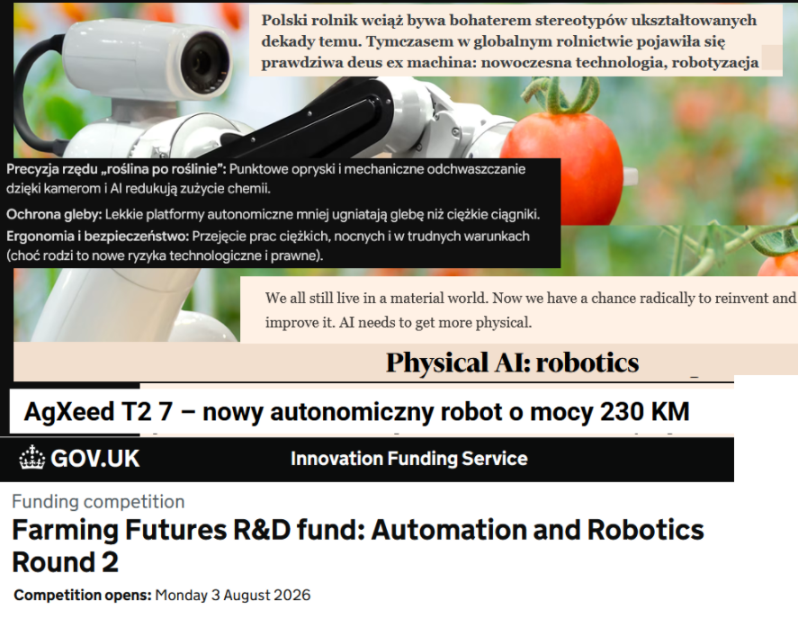 LilAphasia's tweet photo. . @piotrsankowski 🇵🇱 zorganizuje Olimpiadę Robotów Rolniczych 
MAKE rolnictwo sexy dla young  STEM
Praca mimo sprzętu ciężka
🇵🇱 lider:🍏🫐🍓owoce miękkie : precyzja wyzwanie
robots equipped with AI🛰️GPS drony sensors
 AgBoty🇳🇱 
#UsefulTech  #ProWorkerAI @Skalinskalin @niedakhPL https://t.co/7eS0yqXDdg