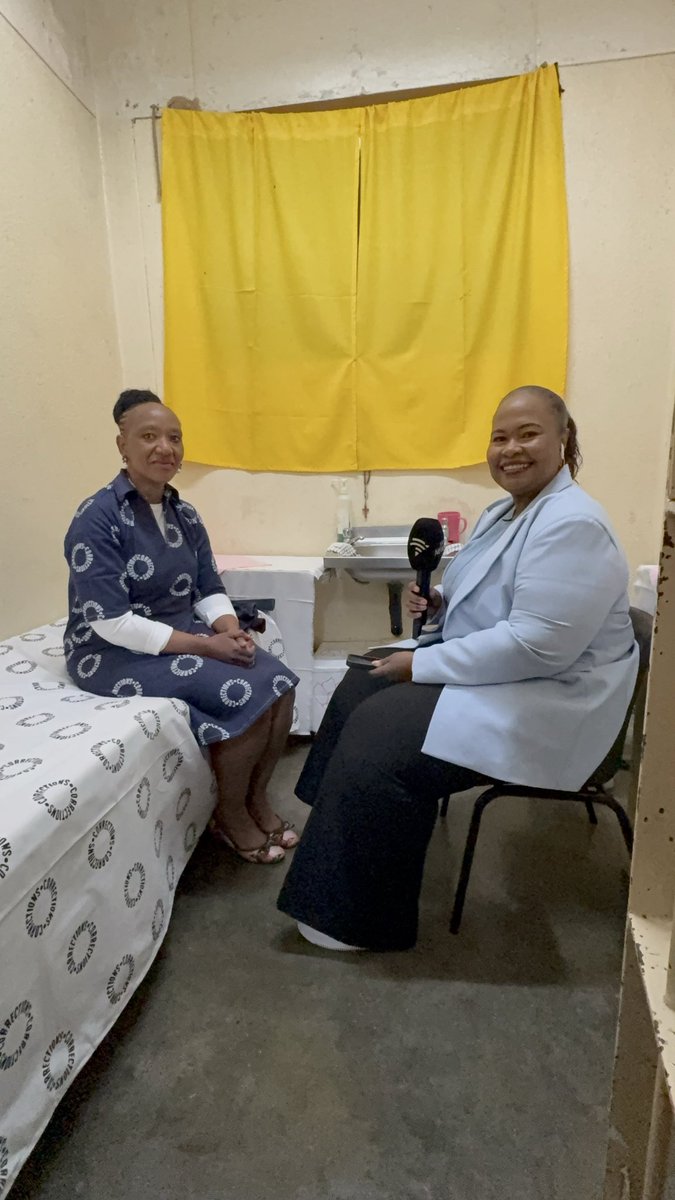 MorningLiveSABC's tweet photo. [ON AIR] 

 @SakinaKamwendo talks to 
Idah Lebaka, female offender sentenced for murder and aggregated robbery serving 22 years. We delve into her personal story and challenges being faced by female offenders. 

#MorningLive 
#SABCNews https://t.co/Zt870Ymmhf