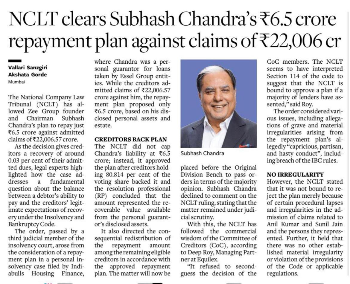 SushantSin's tweet photo. Slow clap. Let any poor Indian farmer try paying back only Rs 30 for his outstanding loan of Rs 1 lakh and then see what the banks, the government and the courts do to him. Unlike what they are doing to this former BJP-supported MP. https://t.co/9QwlmQhRfP