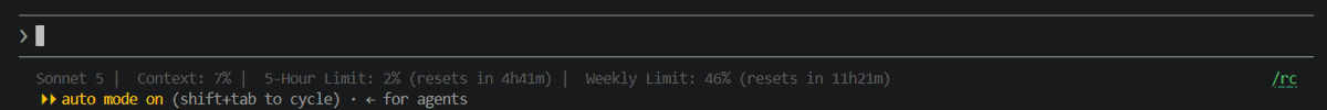 Parth_dedhia98's tweet photo. @trq212 @bcherny 
The claude code in the claude application as well as in vs code extension show a progress showing the context usage as well as limit. But the TUI doesn't. Can we include this in default. I wouldn't want to add a /usage during ongoing conversation. https://t.co/tL7h1LFEc3