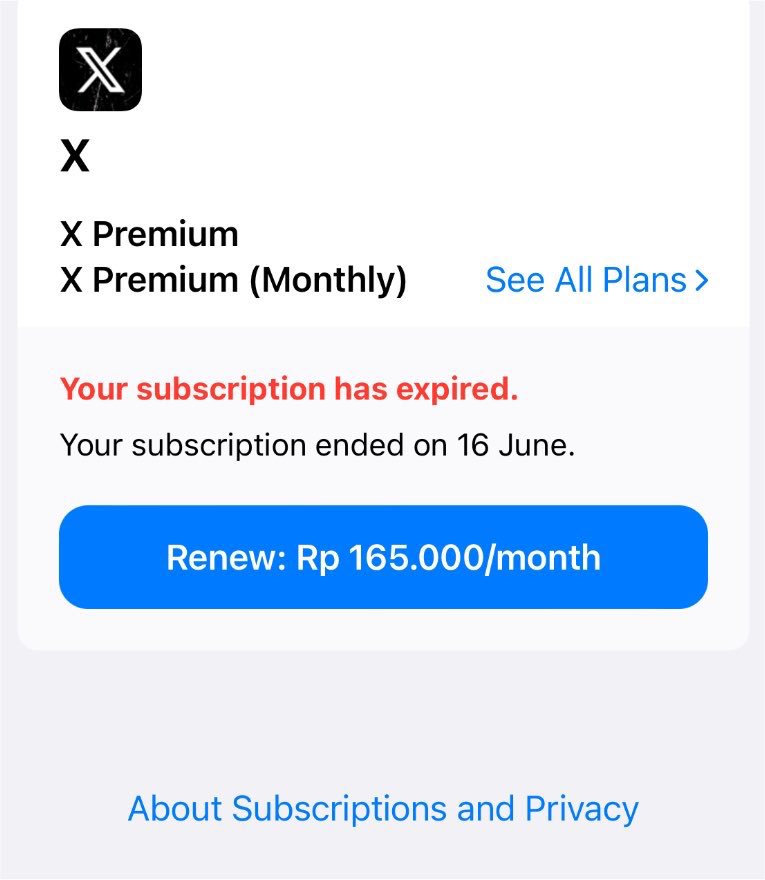 SaulRaja's tweet photo. Pagi ini melihat beberapa akun membahas harga subs X premium, kemungkinan akan dinaikkan jadi 179k per month. 

Fyi, ini harga yang saya bayar around 2023-2024.

Jika benar, berarti akan kembali ke masa itu, gaji sakuprit, subsnya mahal, siap2 semakin sepi. 😄 https://t.co/xqsqimTgA1