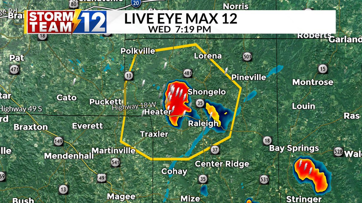 StormTeam12's tweet photo. New Severe T-Storm Warning until 8/26 8:00PM for Smith, Simpson. #mswx 

https://t.co/wyNarviamu https://t.co/dLfjezxnyf