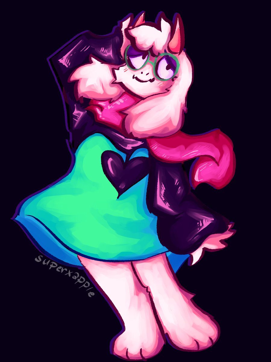 superxapple's tweet photo. #deltarune ralsei yaaaay ^_^ https://t.co/7TREdLI8Ly