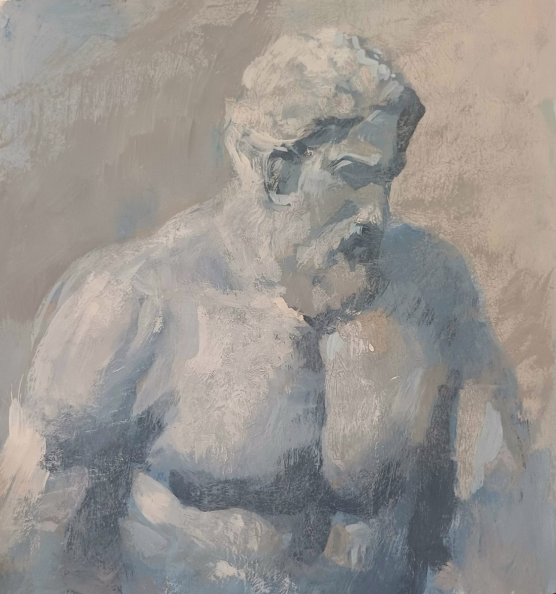 JulyQuestion26's tweet photo. A fragment of a statuette of Heracles,

#gouache https://t.co/c3F3YZqORg