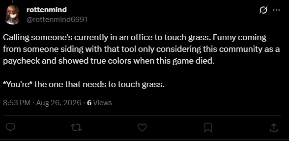 Everrest2402's tweet photo. Never change D2 community. Got immediately blocked lmfao. https://t.co/09ow6RbcBw