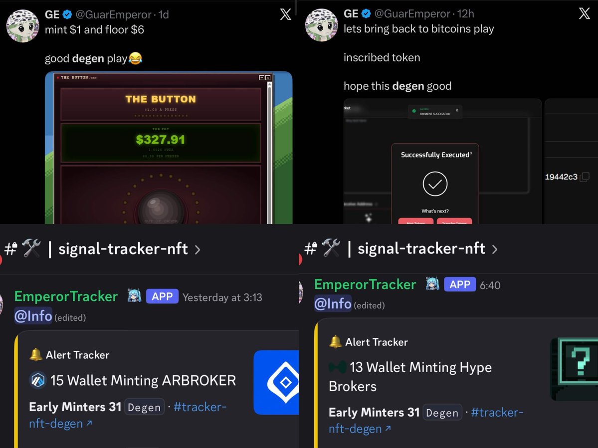 GuarEmperor's tweet photo. BTC we cook Gibnat (sharing call on x)
ARB we cook ARB Broker
HYPE we cook Hype Broker
ROBINHOOD we cook Button (sharing call on x)

Always track onchain to get early play

Next alpha want? https://t.co/OlbR0R1DIo