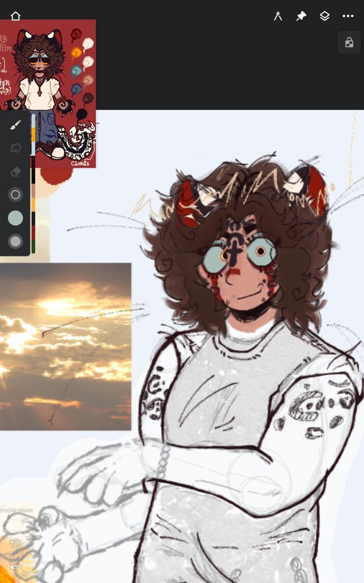 P1nche_Fantasma's tweet photo. I haven't finished the ref for my sona/selfinsert thing yet because I'm a lazy ass, but I have almost III years drawing him &amp; I hadn't noticed how good look his eyes with this pale cyan shade goddammit. https://t.co/FskMLXYZbB