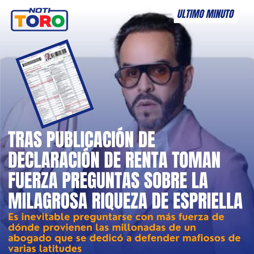 AlejoToroAnt's tweet photo. #NotiToro ¿Sin cónyuge y sin propiedades ni rentas pero con multimillonarios ingresos? Toman fuerza las preguntas sobre la riqueza de Espriella.
https://t.co/7N1au7nbNS https://t.co/Vwrtm0E084