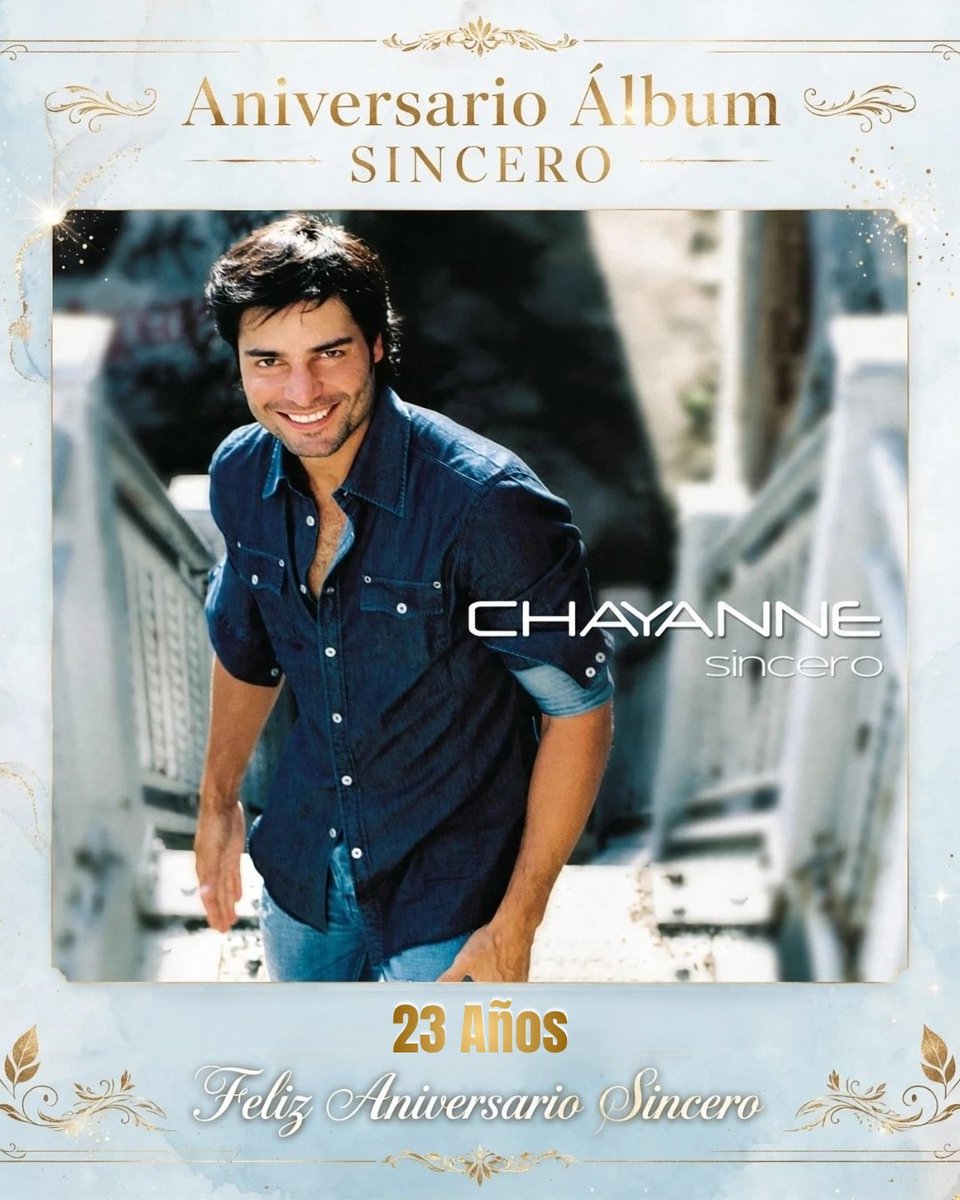 CHICASDECALIPSO's tweet photo. ✨🎶 #Feliz23Aniversario al album #Sincero de nuestro querido @CHAYANNEMUSIC 🎶✨
Un álbum que llegó para quedarse en el corazón, regalándonos canciones llenas de emoción, romanticismo y esa magia única que hace que cada melodía se convierta en un recuerdo inolvidable. ❤️
Hoy celebramos la música, las historias y todos esos momentos que #Sincero nos ha acompañado a vivir. ¡Que sigan pasando los años y que tus canciones continúen sonando con la misma fuerza! 🥂🎵
@CHAYANNEMUSIC
@chayanne_club
#FcChayanneUnConquistadorChile
#Sincero #Aniversario #Chayanne #MúsicaQueEnamora 💙💙🫶🫶💙💙🫶🫶💙💙🫶🫶💙💙