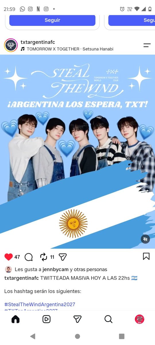 FlorenciaInsa's tweet photo. Los esperamos 🇦🇷🇦🇷🇦🇷🇦🇷🇦🇷🇦🇷🇦🇷🇦🇷🇦🇷🇦🇷🇦🇷

#StealTheWindArgentina2027 
#TXTenArgentina2027
#TXT_TOUR_STEALTHEWIND_ARGENTINA https://t.co/cGO1nyRkA5