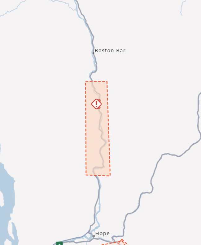 DriveBC's tweet photo. ✅OPEN #BCHwy1 has reopened between #YaleBC and #BostonBar following a closure due to wildfires in the area. #BCWildfire 

⚠️Expect delays as there is a 2km stretch of single lane alternating traffic from 1km south of the Alexandra Bridge to 1km north of the Alexandra Tunnel. #HopeBC #LyttonBC

ℹ️More info: https://t.co/1e3Ev4LBPm