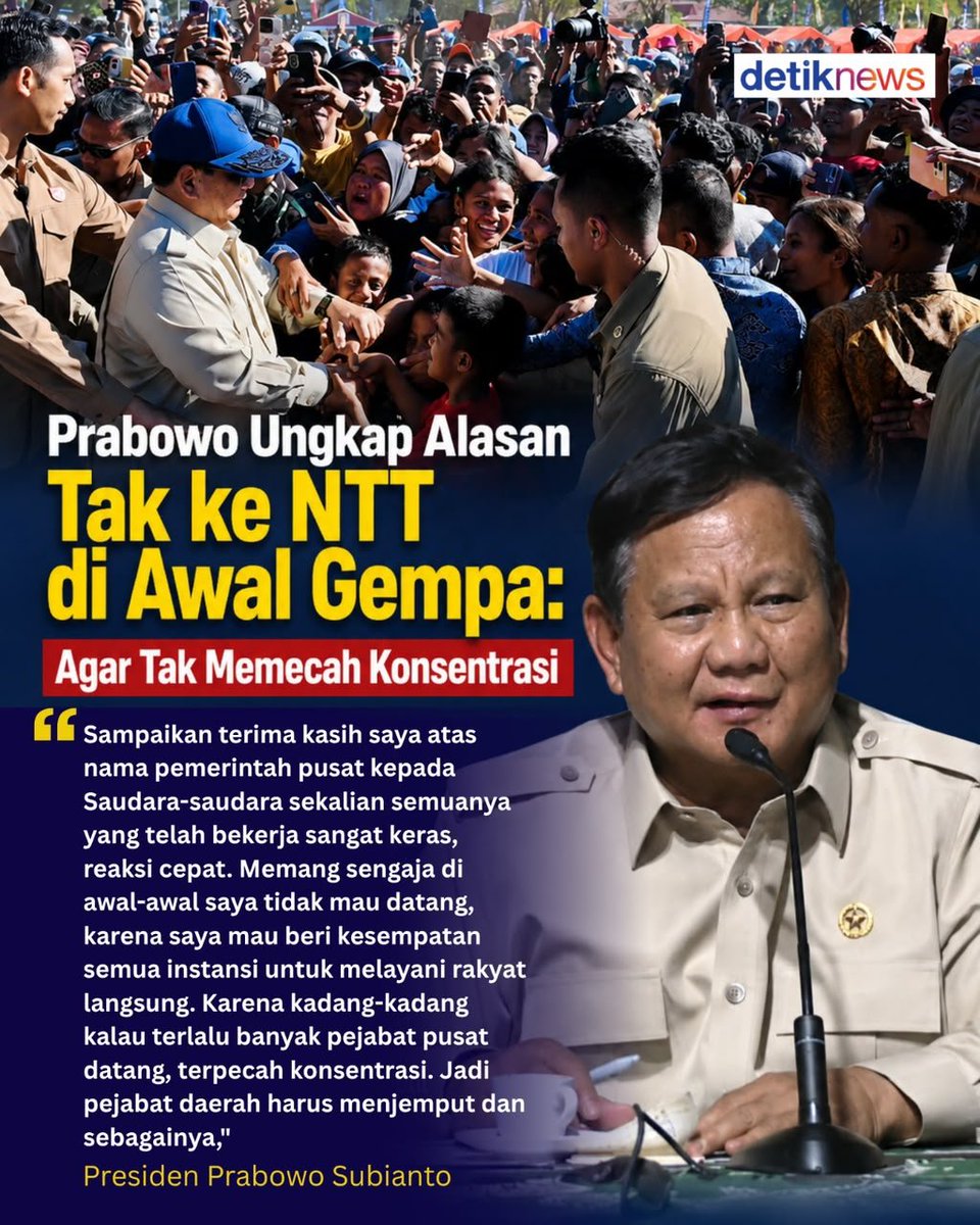 callmekeirez's tweet photo. Perhatian pemerintah di tengah bencana terlihat dari arahan agar sekolah tetap berjalan dengan penambahan tenda sebagai ruang belajar sementara. Yang utama, aktivitas belajar anak-anak tetap terjaga di tengah kondisi pascagempa. #PresidenPrabowoDiNTT https://t.co/sG8d8XueLD