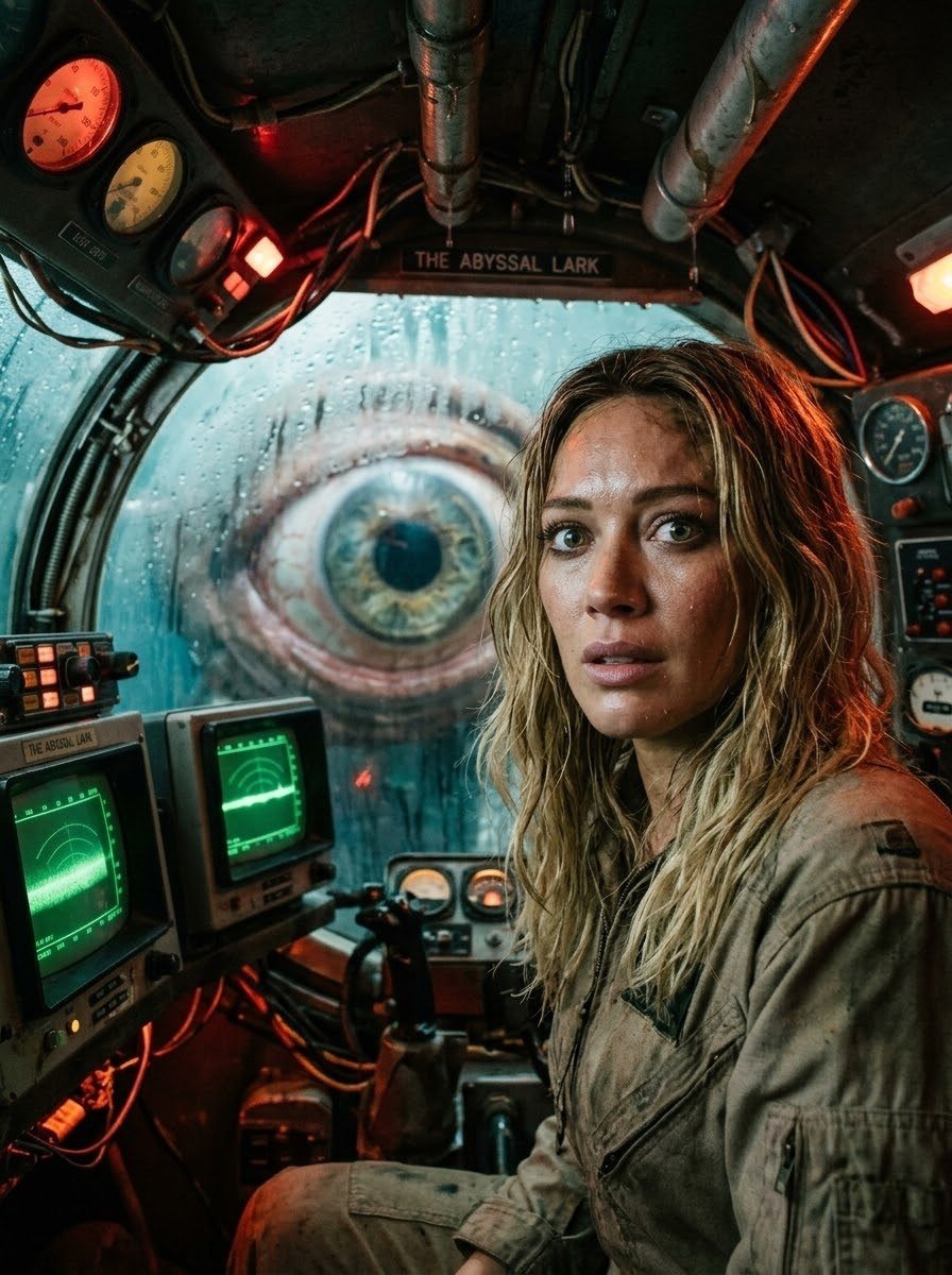 Goldatis47's tweet photo. dentro de un submarino con temática horror oceánico 🦑😲

💛 Megan Fox, Hilary Duff
Generado con nano banana 🍌

Copia el prompt completo gratis en el primer comentario 👇 https://t.co/JuotXcIyzo