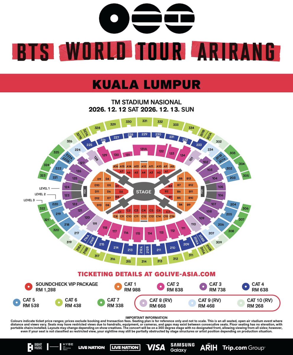 EVENMORE_TICKET's tweet photo. BTS in Kuala Lumpur 🇲🇾 

GIVEAWAY -  1x ticket ( CAT2 - CAT5 depend on date you want )   

🎫  Winner can choose date 

To enter:
1.  Follow @EVENMORE_TICKET 
2. Like + RT and comment anything 

Winner will be randomly selected from the comments and announced on 17 September! 📝 https://t.co/sRFJW86ru0