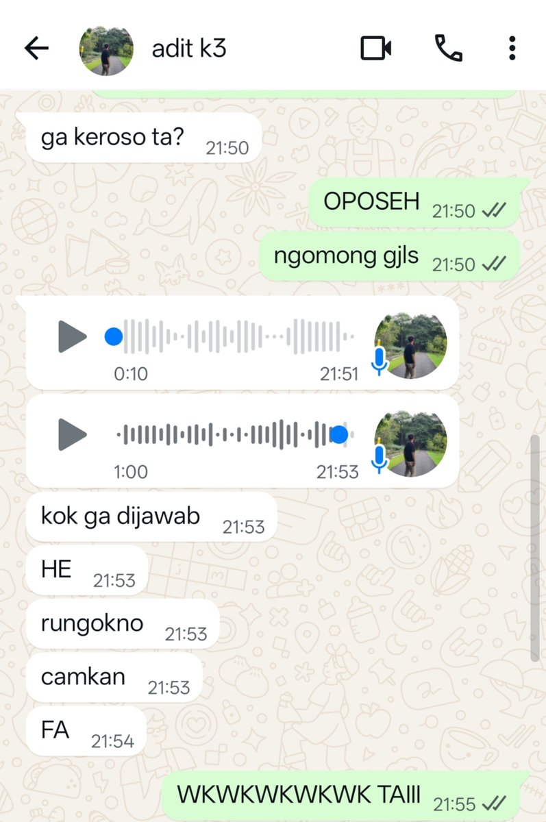 lagipuasaaa's tweet photo. isinya vn ngapain kirim2 foto lama ke fia CEMBURU GJLSSS MONYETTT https://t.co/lqG6JSNGkC
