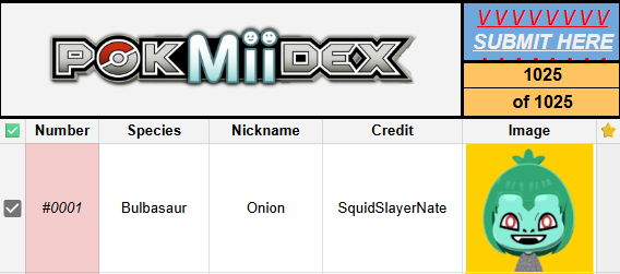 squidslayernate's tweet photo. THE ENTIRE NATIONAL POKEDEX has been made as MIIS IN TOMODACHI LIFE!!!

I am proud to say the Pokemon community has helped me to add all 1025 Pokemon Miis to the PokMiiDex! This has been such a massive project that has brought me so much joy so I hope you would take a look at it! https://t.co/eIMDaHXvGj