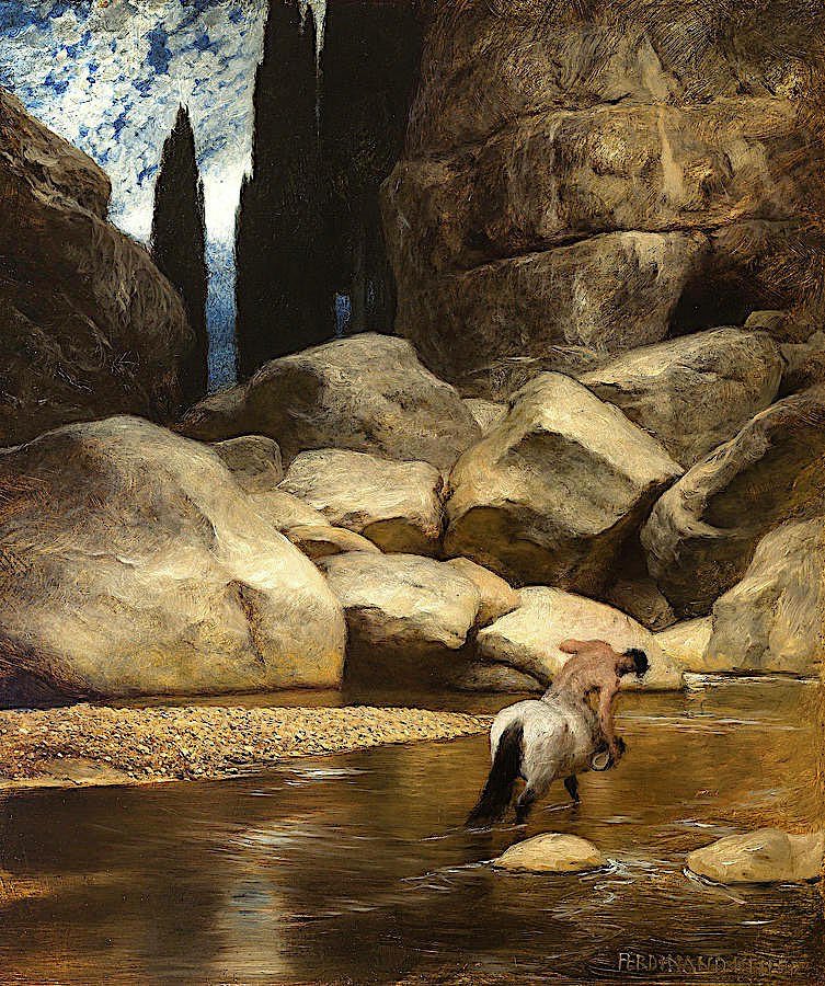 DVa55327241's tweet photo. Ferdinand #Keller 1842-1922 Lonely #Centaur https://t.co/7V2lpbwE3o