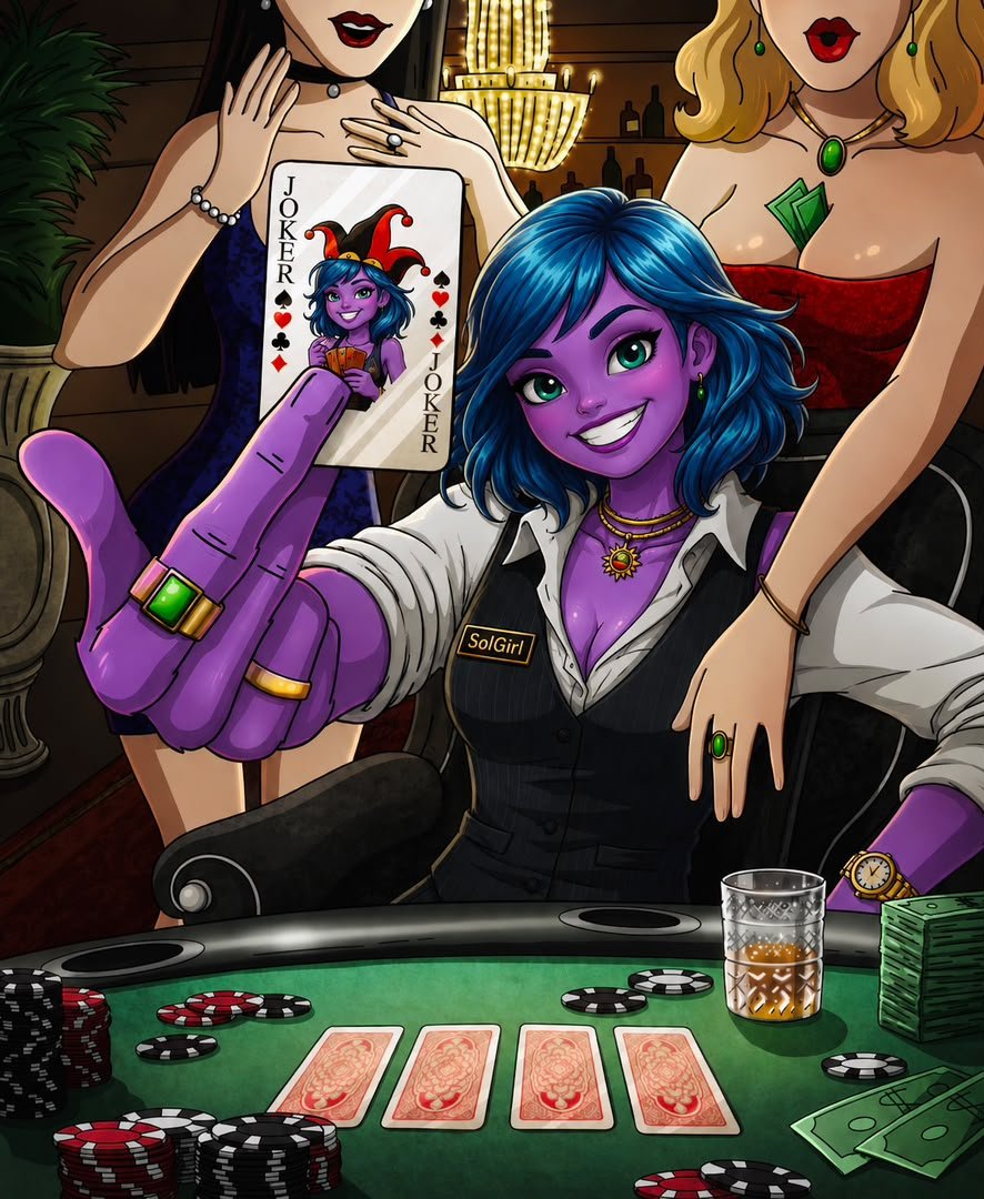 LionkingOnRugs's tweet photo. 4th art entry for @Solegirl4ever.

She does what boys can buh she does it perfectly.
@Solegirl4ever 
 $SG #SGMemeContest  #SolanaMemes https://t.co/gLFsccdScb