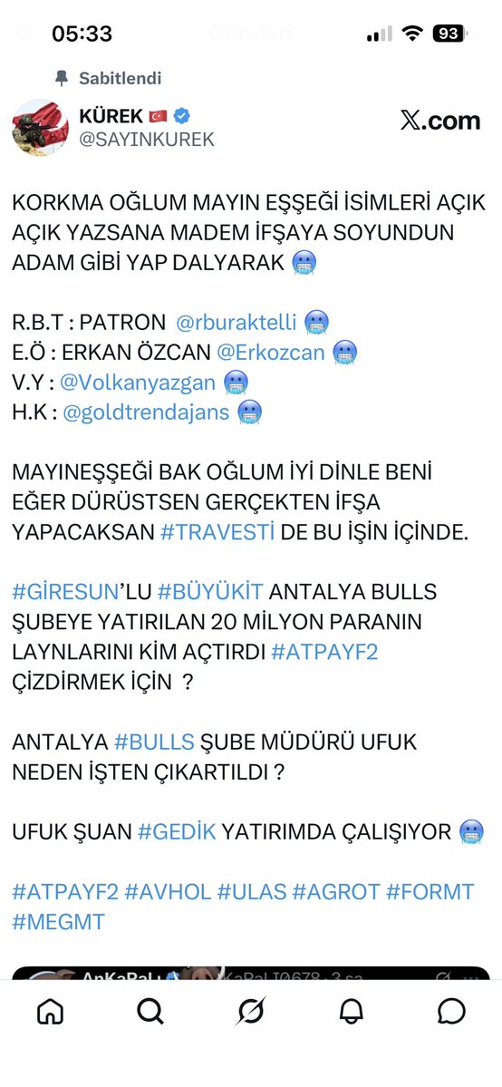 cetinbak_f29824's tweet photo. Oğlumm önce sen çaldığın paraları açıkla #zergy de dostlarım dediğin gruba nasıl zeryg demağdur ettiğini açıkla yavuşakk. Gelmiş burda dürüstlük naraları atıyorsun çok namuslu gibi açıklıyorsun namussuz. Adam değilsin ki açıklamalarına mağdurlardan kimse gelip yazmıyor bile. https://t.co/hP9coIJWFC