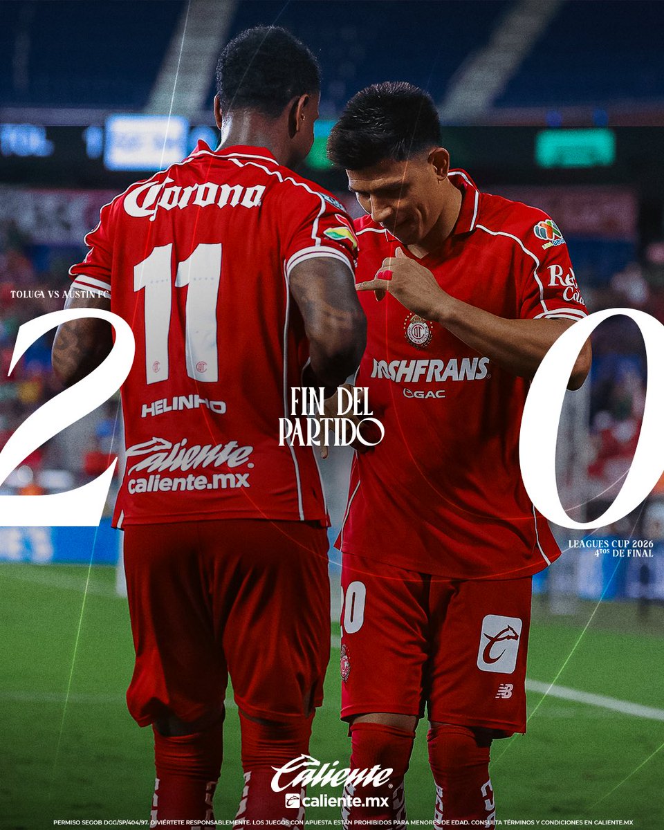 TolucaFC's tweet photo. EL ROJO A SEMIS 🔥👹

@LeaguesCup https://t.co/mqdVYEF1VW