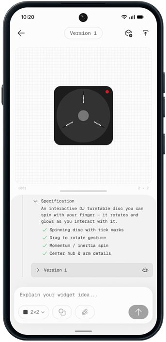 nothingfanboy1's tweet photo. Perhaps the most interesting Essential AI addition is the ability to build Essential Apps directly on your phone. you can describe the app you want using natural language and have it built and launched to your home screen. https://t.co/YRN2meRFy3