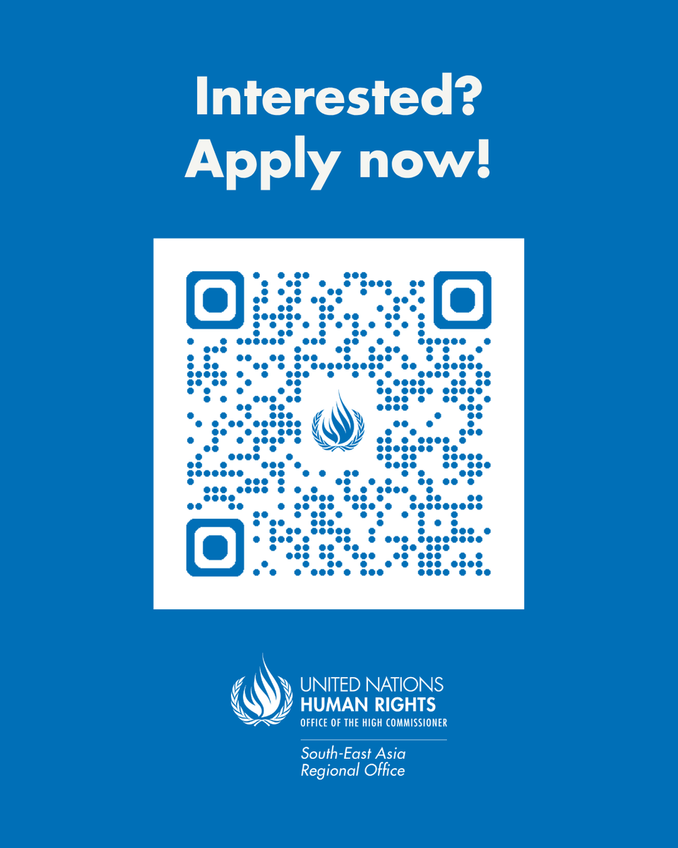 OHCHRAsia's tweet photo. @OHCHRAsia is accepting applications for full-time, six-month internships in Bangkok, Thailand.

See details and apply: https://t.co/5WN2KcAXEp https://t.co/DYjaUICPdS