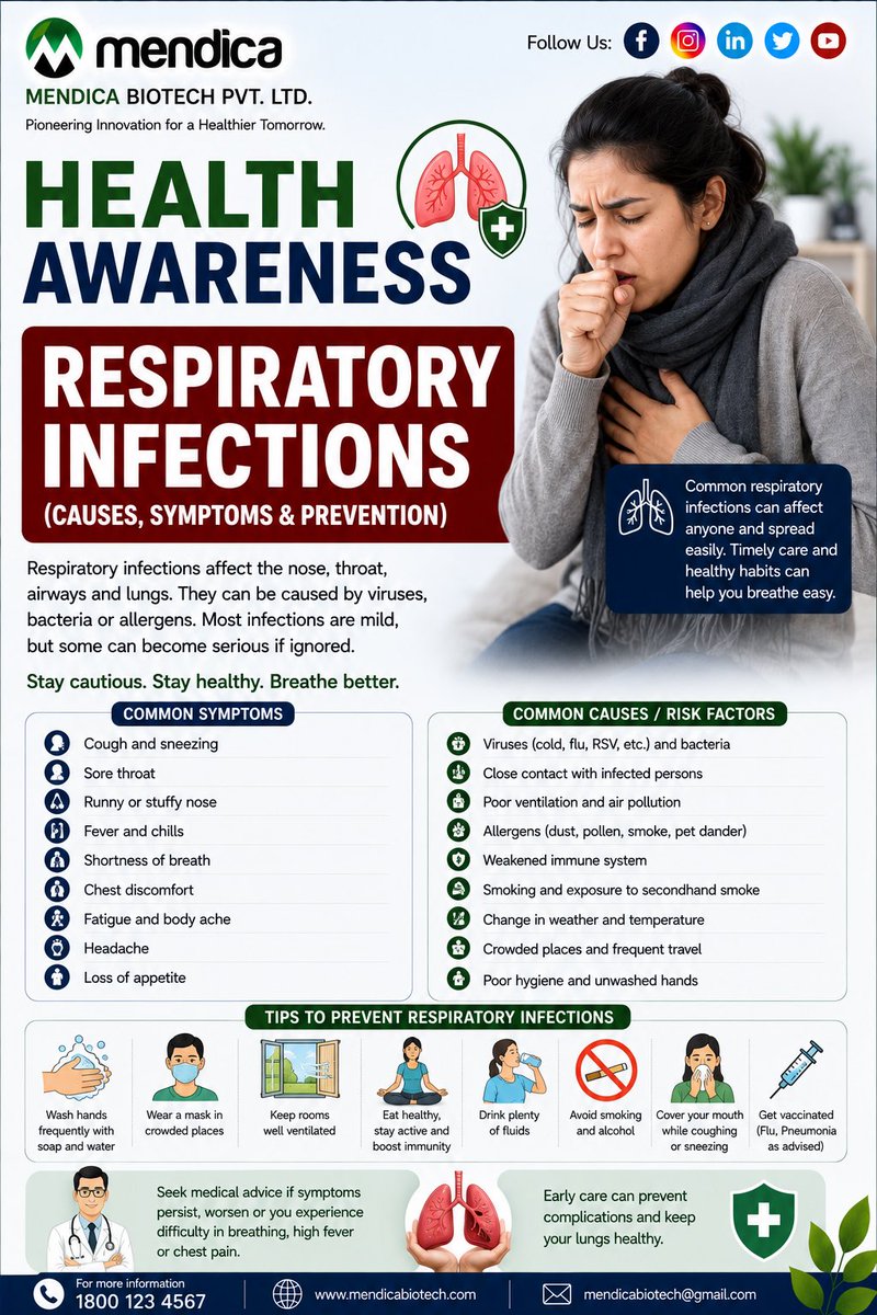 MendicaBiotech's tweet photo. 🔥 HEALTH AWARENESS | ACIDITY

Acidity and acid reflux can cause heartburn, sour taste, bloating, belching, and indigestion. 🌿

💚 Simple habits can support better digestive health:
🥗 Eat smaller, balanced meals
🌶️ Limit spicy, oily &amp; fried foods https://t.co/JpnDqxrGmC