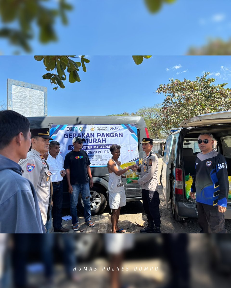 polresdompuntb's tweet photo. Polres Dompu kembali melaksanakan Gerakan Pasar Murah (GPM) beras Stabilitas Pasokan dan Harga Pangan (SPHP) Polri di Terminal Ginte Dompu dan Primkoppol, Rabu (26/8/2026), sebagai bentuk dukungan terhadap program pemerintah di bidang ketahanan pangan.

#PolresDompu #GerakanPasar https://t.co/hnHo17GfFP