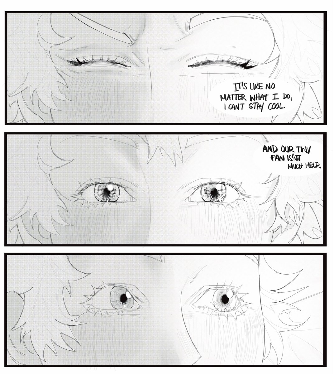 wend3llium's tweet photo. 4/? “Humid Midsummer” #五夏 comic 
.
.
bare with me on the next couple pages this is my first actual comic :p https://t.co/7UzamNfaXR