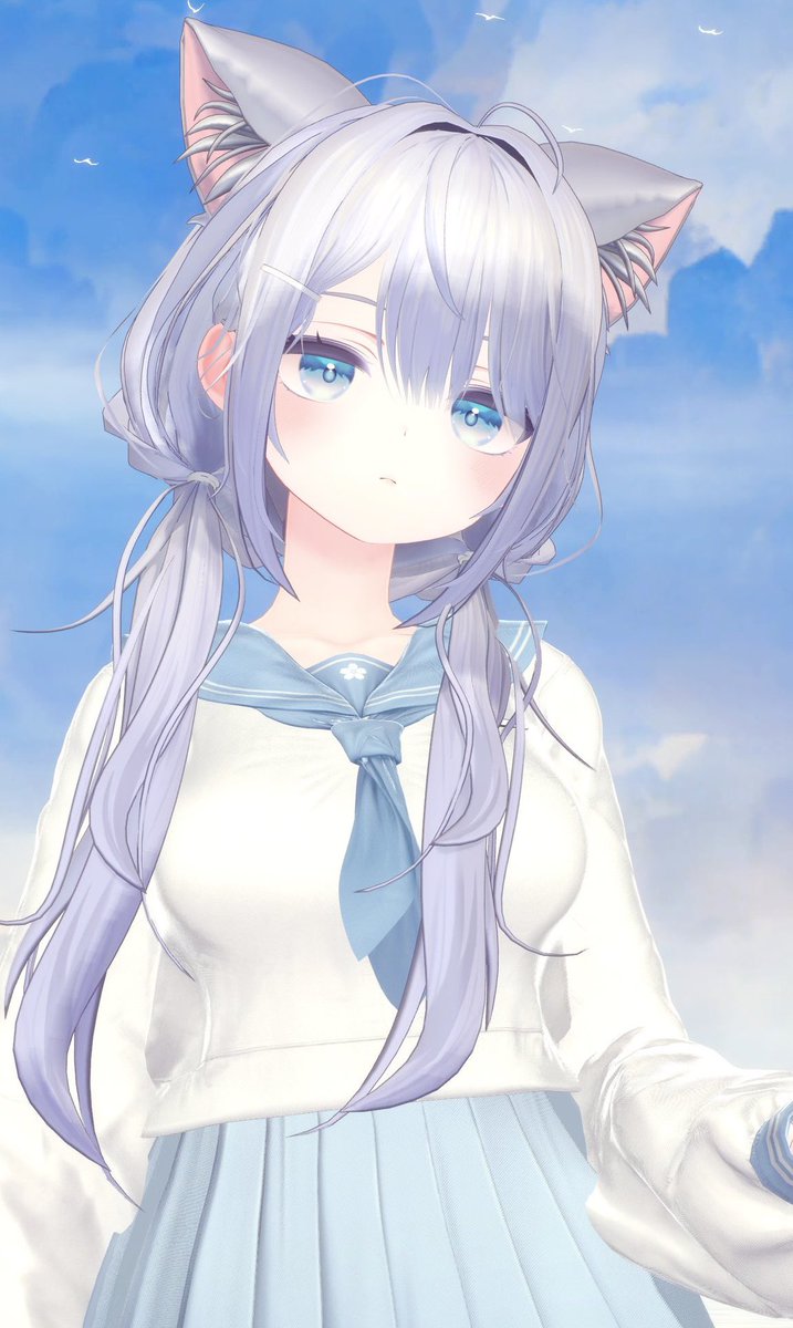 chitosegame's tweet photo. 結局ほぼデフォルトが1番可愛い気がして戻した！
#VRChat #Ramune3D https://t.co/H07K199zJs