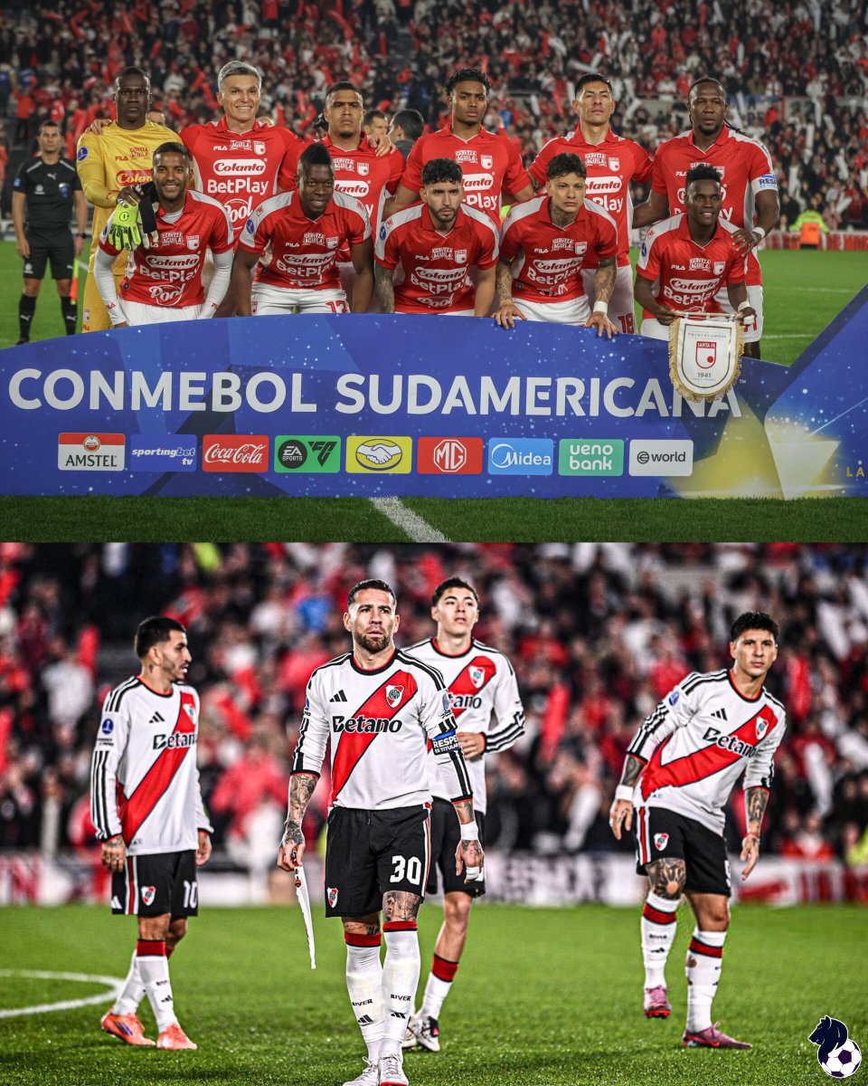GraficoFutbol's tweet photo. 🇨🇴👏🏼🇦🇷 | Un equipo del FPC eliminó a uno de los gigantes del continente, club que invirtió más de $70M en este año, que tiene 5 campeones del mundo en su plantilla y lo hizo en el mítico estadio Monumental por penales que ha sido el karma histórico de nuestro fútbol. 

No importa de que equipo de Colombia seas, hoy todos nos ponemos de pie ante Independiente Santa Fe.