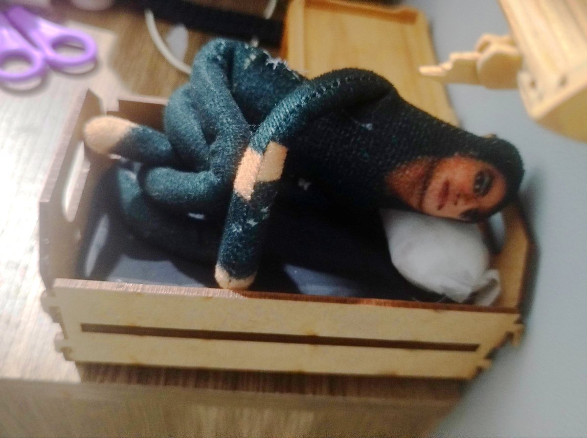 CaptainStup1d's tweet photo. My sister built a bed for Michael to nap in https://t.co/97IcHoJWyD