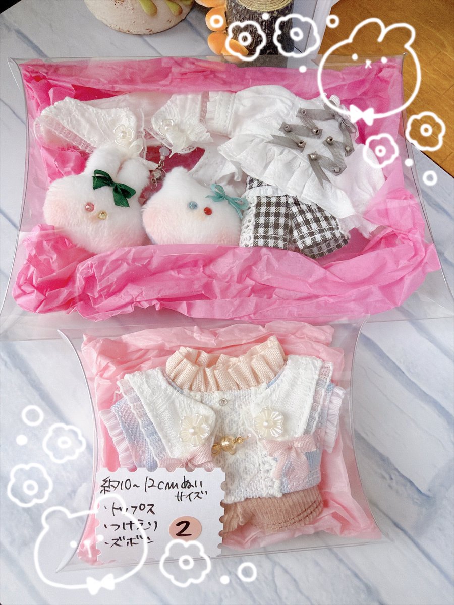 A55Vt's tweet photo. 朔ちゃん(@nuinui_twst )のお洋服、10cmサイズもぷにサイズも可愛すぎるーーーっっ🥹🫶💖❤️💖
１番大好きなカラー(*´ω`*/////🩵🩷
大天才の大優勝ですっっ😭🙏✨✨✨(語彙なんとかして)
この度もはちゃめちゃに可愛いお洋服をありがとうございますっっ😭🙏💕💕💕💕💕大感謝❣️❣️❣️ https://t.co/tpCcTdRRjJ