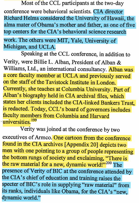 toxictiramisu's tweet photo. The Smith Richardson Foundation financed MKULTRA &amp; founded the Center for Creative Leadership (CCL), where CIA agents, Secret Service &amp; military generals undergo psychological conditioning to become leaders. BIC, the CIA front where Barack Obama was an editor, operated under CCL. https://t.co/hwprBZGmEV